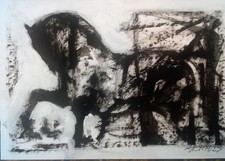 Quadro "Cavallo" carta 44 x 63