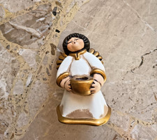 THUN , Angelo con ciotola, bianco . Altezza 10 cm.
