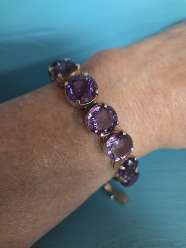 Bracciale argento ametista - bracciale,