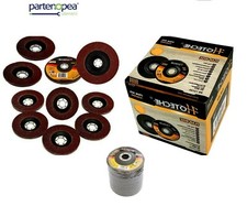 Dischi Abrasivi lamellari per smerigliatrici da 115 mm per sgrossare kit di 10pz