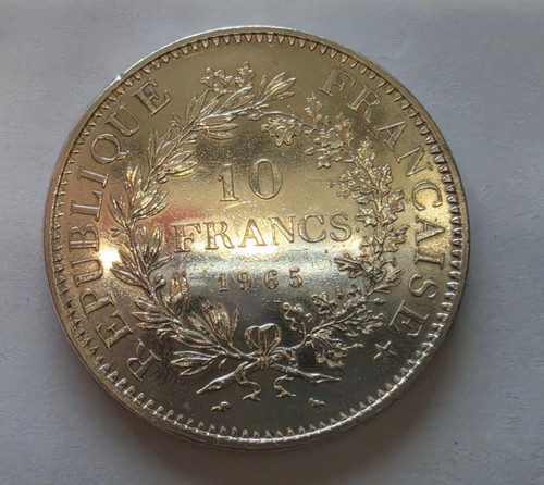 Argento 900 franchi 1965 - argento, in