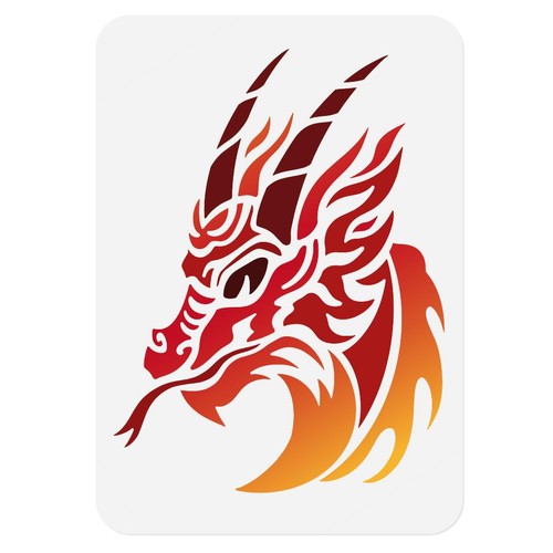 Dragon art stencil - dragon,