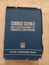 CODICE CIVILE CON LA COSTITUZIONE E LEGGI SPECIALI 1975 VINTAGE GIUFFRE