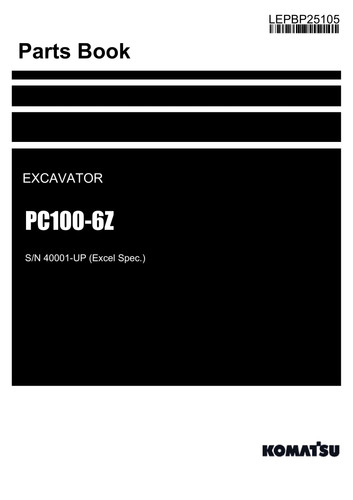 Komatsu pc100 catalogo - komatsu, pc100-6z
