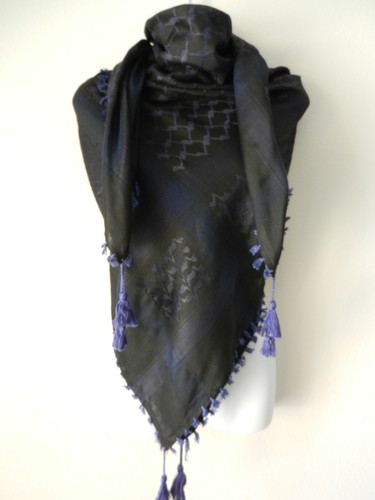 Sciarpa nera blu autentica - nera,