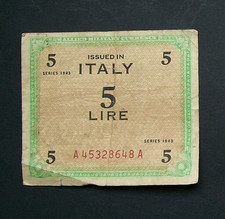5  AM lire 1943 Allied