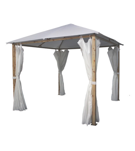 Gazebo esterno con tende - da,