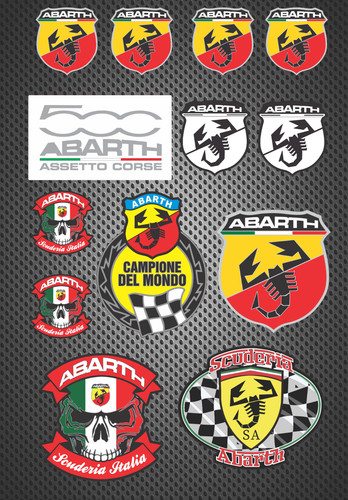 Adesivi decalcomanie abarth - adesivi,