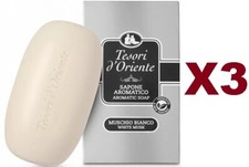3 PZ TESORI D'ORIENTE SAPONE SOLIDO MUSCHIO BIANCO 150GR