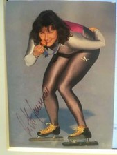 Monika Holzner (GER) - Speed Skating - 1.OS 1972 - CARTOLINA - originale firmata 