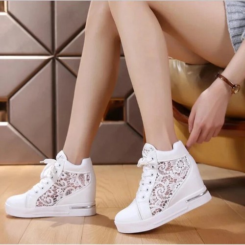 Sneakers donna zeppa plateau