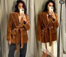 Zara blazer 100 pelle - blazer, 100%