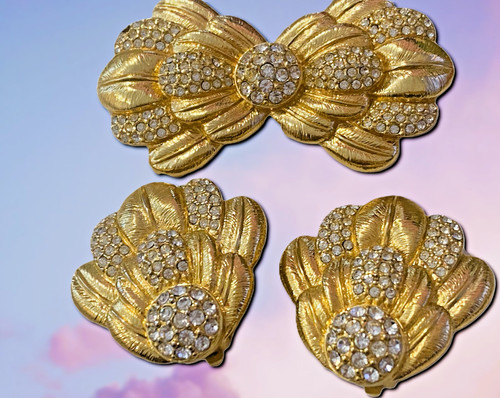 Set orecchini spilla - , cristallo