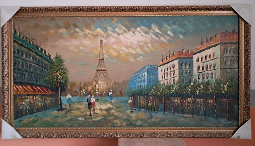 Quadro parigi dipinto mano - parigi, a