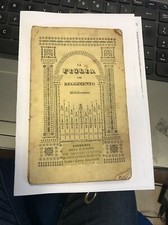 C1188 LIBRETTO D'OPERA LA FIGLIA DEL REGGIMENTO DONIZZETTI COMO 1843 BRAMBILLA