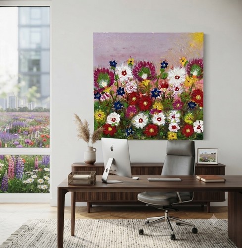 Quadro moderno fiori - quadro, (fiori