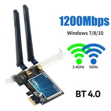 Scheda di rete Bluetooth wireless PCI-E dual band AC1200 desktop PCIe adattatore WiFi