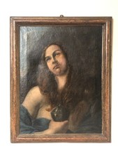 DIPINTO ANTICO - OLIO SU TELA  IN CORNICE ANTICA - MADDALENA