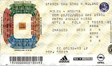Biglietto stadio milan - milan, modena