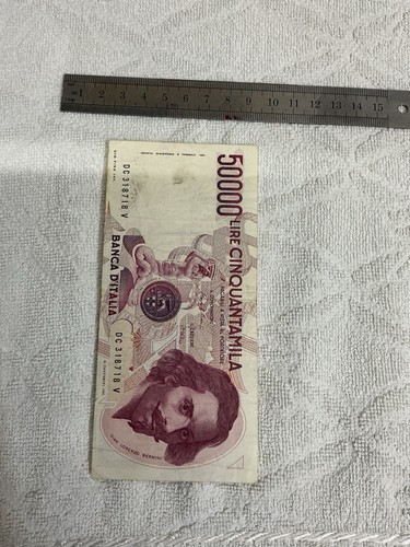 Banconota italia 000 - italia, 50.000