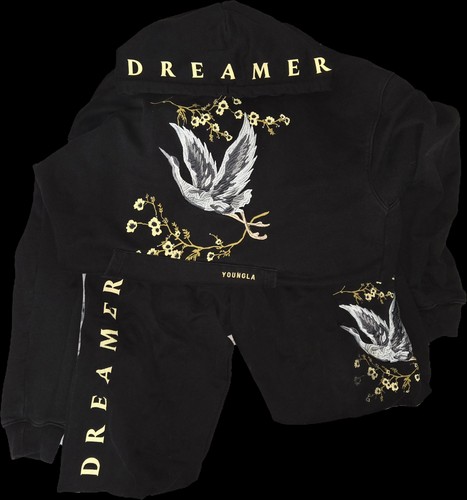 Youngla black dreamer - black, felpa