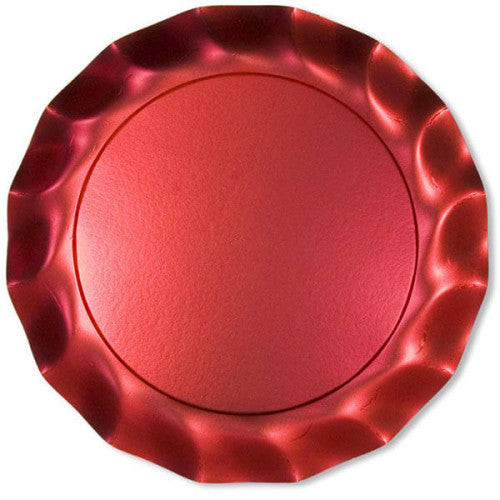 Piatti maxi rosso satinato - 5,