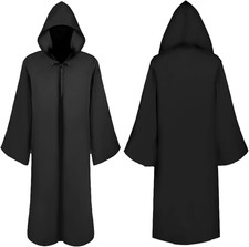Costume Da Je-D Adulti, Tunica Da Uomo, Cavaliere Veste Con Cappuccio Mantello, 