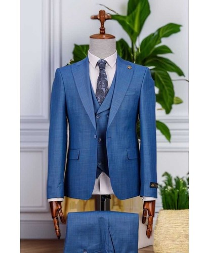 Abito uomo azzurro scuro con - abito,