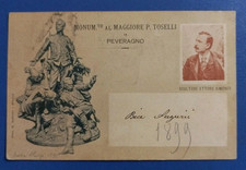 1899 intero postale commemorativo P. Toselli in Peveragno (Cuneo) - E. Ximenes