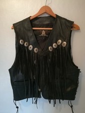  Est ashy 1978 Gilet Pelle Biker Cowboy/cowgirl  tg L