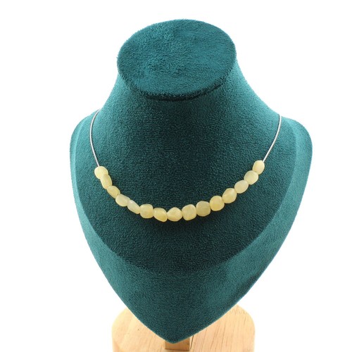 Collana perle calcite - 15,