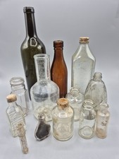 Various Vintage Antique Glass Bottles Job Lot