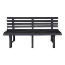 PANCHINA IN PLASTICA COLORE ANTRACITE ISOTTA CM. 148X53X75H