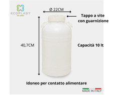 FUSTO BOCCA LARGA 10 LITRI -