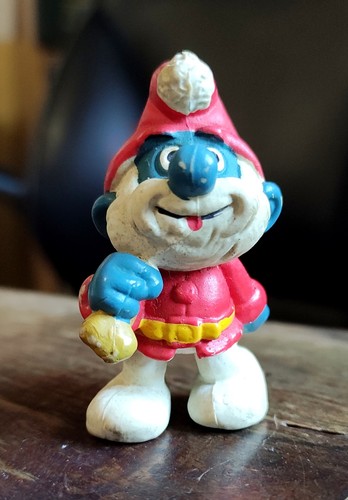 Grande puffo smurf rare babbo - puffo,