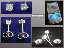 ORECCHINI PUNTO LUCE artigianali in ORO 18 kt diamanti NATURALI 0,2 ct tot. F VS