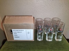 Set 6 Bicchieri Di Vetro Pubblicitari Birra Tedesca Beck's Germany Da 0,2L Nuovi