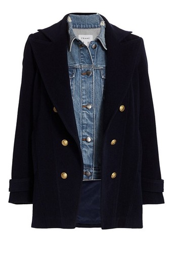 Gilet denim con telaio misto