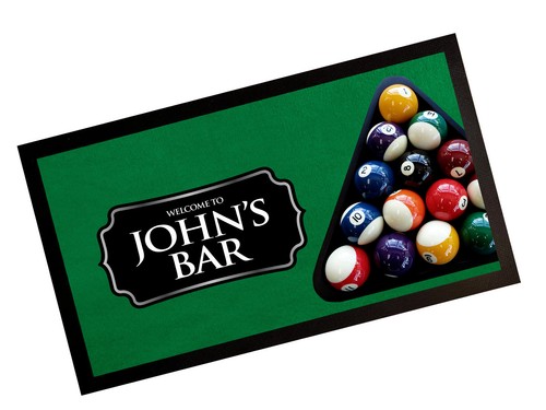Personalised bar mat with - mat,