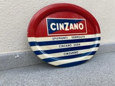 Vassoio INSEGNA  CINZANO TABELLA PLAQUE CAMPARI VINTAGE Anni 50 60 Pubblicitario
