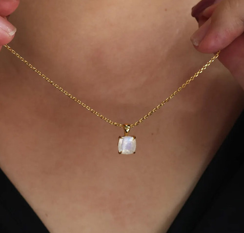 Collana con pietra luna - con,