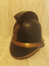 VINTAGE LEATHER FIRE  HELMET