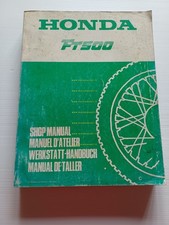 Honda FT 500 1982 manuale officina riparazione originale testo inglese