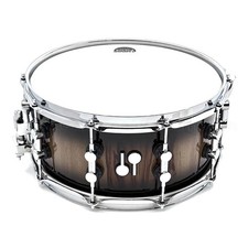 Sonor SQ2 rullante vintage acero 14x6,5 nero scoppio su marmo africano