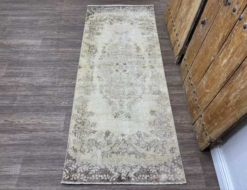 Runner turco vintage - 3x7, beige