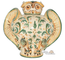 Potiche owl figurine sicilian - potiche,