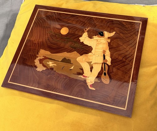 Targa intarsiata legno
