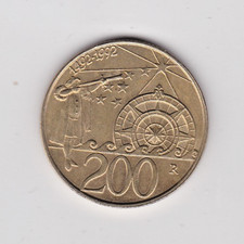 REPUBBLICA SAN MARINO 1992 LIRE 200  500° ANNIVERSARIO SCPERTA DELL'AMERICA V03