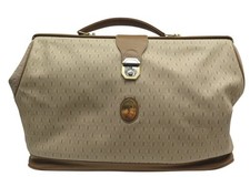 BORSA DA VIAGGIO VINTAGE YVES SAINT LAURENT IN TELA MONOGRAMMA BEIGE