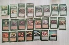 Mazzo magic the gathering monoverde con bustine protettive 